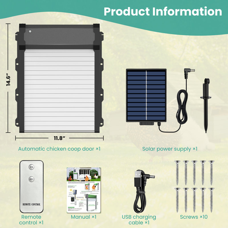 Automatic Chicken Coop Door With Timer & Light Sensor