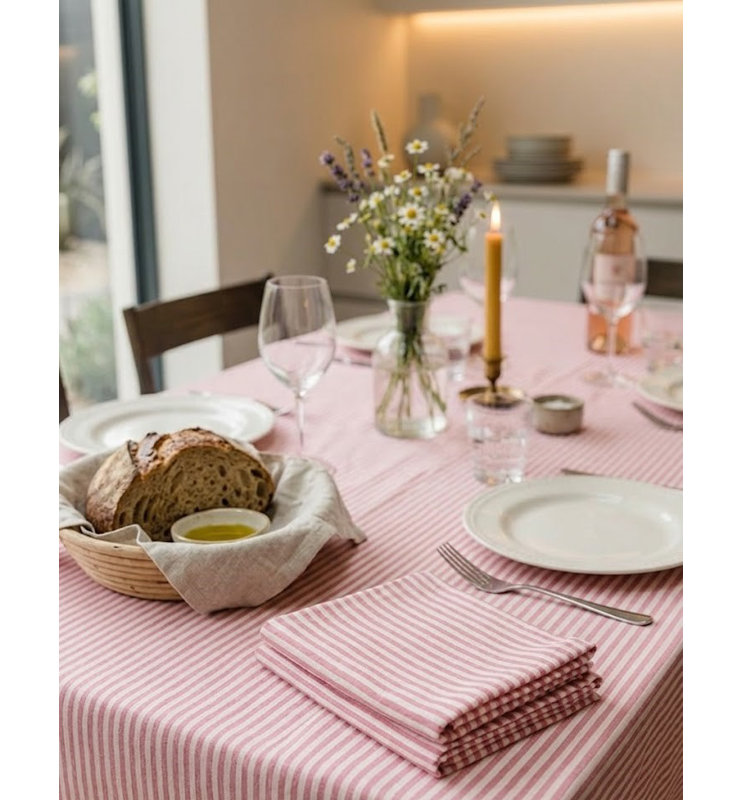 Cotton Bistro Kitchen Tablecloth Collection for Everyday Dining and Elegant Gatherings, RED, 54X72
