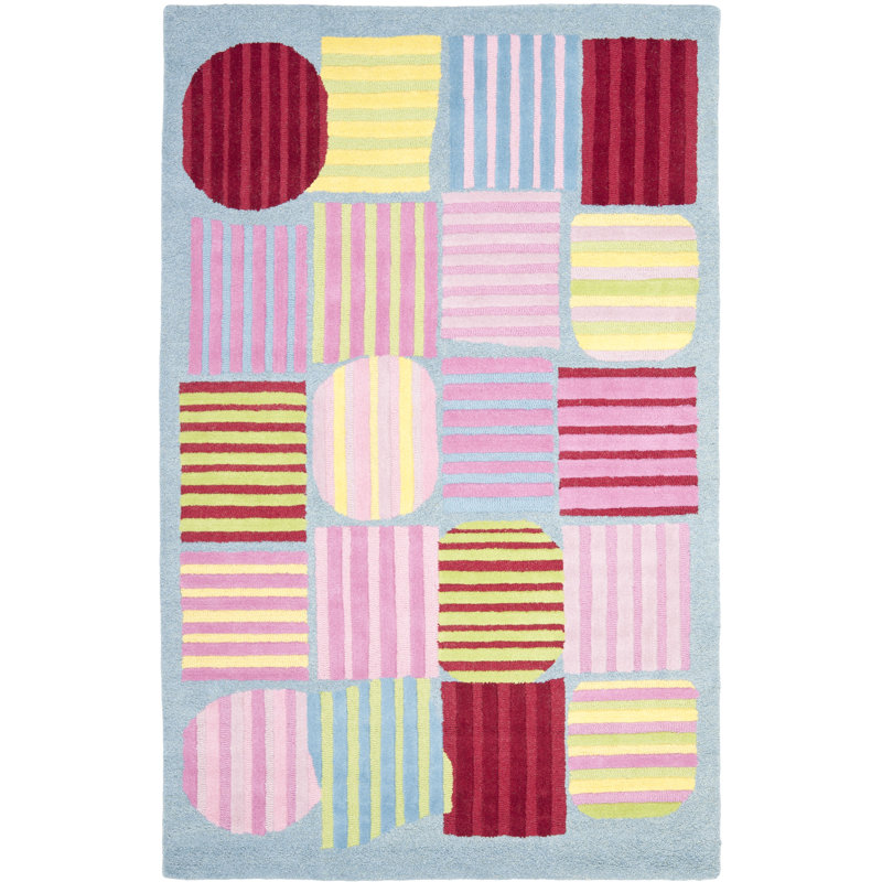 Kruetzen Kids Hand Tufted 80% Wool And 20% Cotton Rug, Rectangle 3' x 5'
