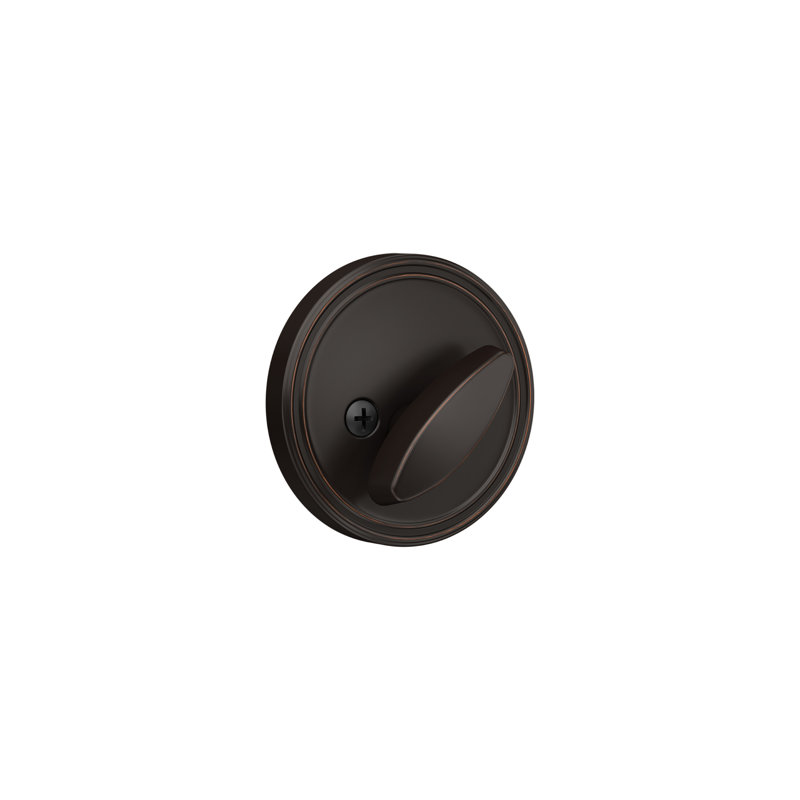 J Series Single Cylinder Deadbolt with Rosette, Yes, Aged Bronze