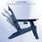 Plastic Folding Adirondack Chair with Adjustable Backrest-1013810292