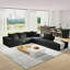 Ensemble de canapé modulaire rembourré moderne, canapé modulaire en forme de L de 132 po avec 6 oreillers-2094754102-2094754099