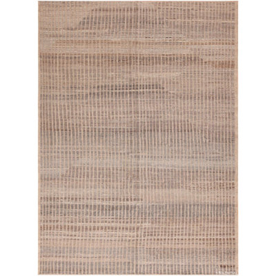 Tapis unique de style asiatique contemporain One-of-a-Kind Earthy Tone