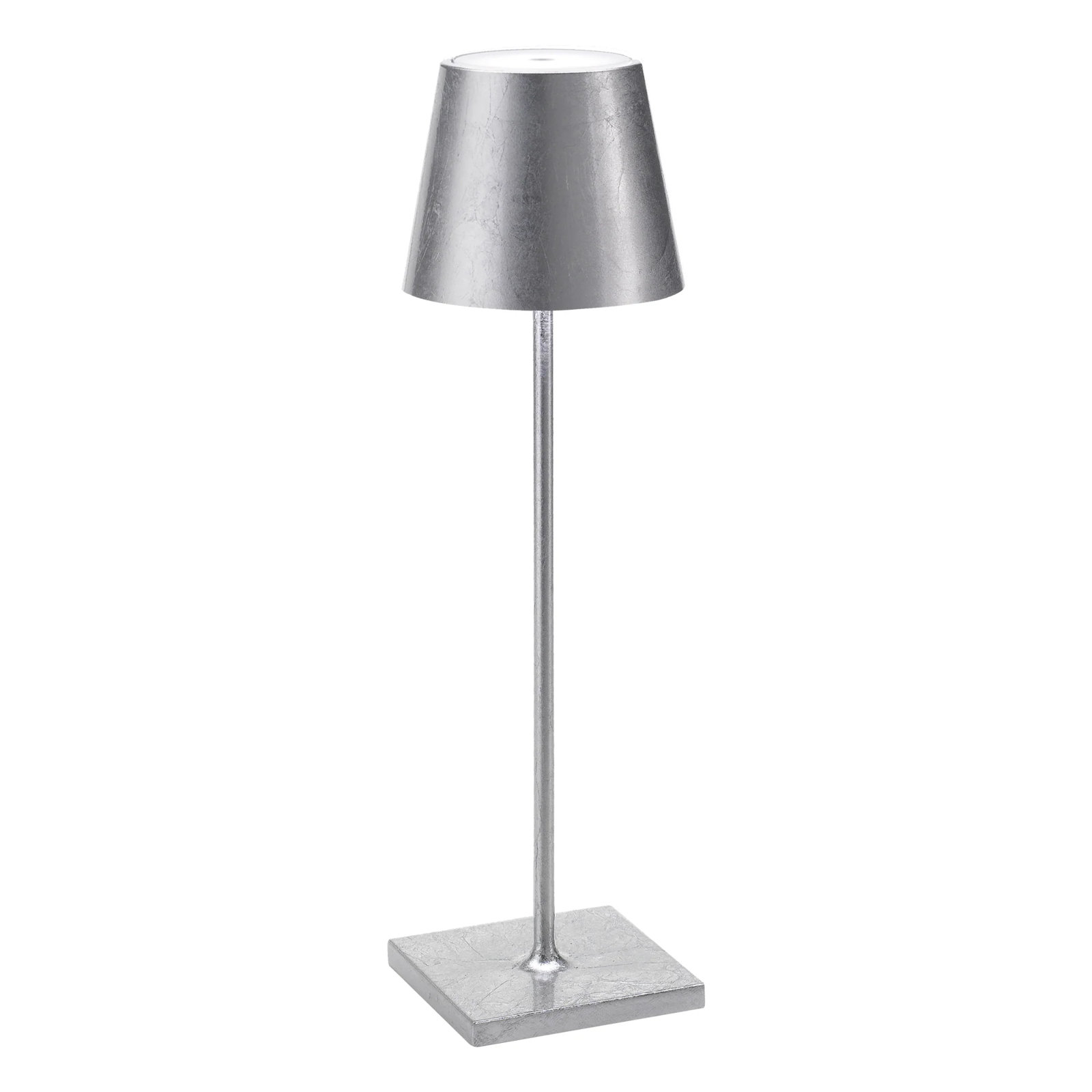 Poldina Table Lamp, Silver Leaf