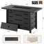 Deriso 24.4'' H x 42.9'' W Propane Outdoor Fire Pit Table with Lid