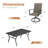 6-Person Patio Dining Set with 63" Rectangular Dining Table and 6 PVC-coated polyester Swivel Chairs-59636889