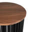 Table d'appoint en bois massif d'acacia, design moderne fabriqué à la main avec plateau en placage durable