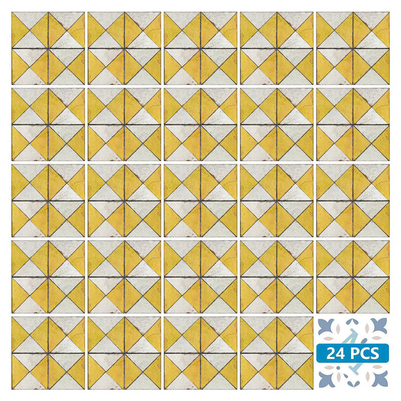 Carreau de mosaïque triangulaire en vinyle auto-adhésif 5 po x 5 po