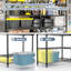 177.8cm H Storage Shelves 601 kg Metal Shelving, 177.8 cm Wide Wire Shelf 5-Tiers Storage Shelving Unit Heavy Duty, L-Shaped Wire Rack for Kitchen Office Pantry Garage