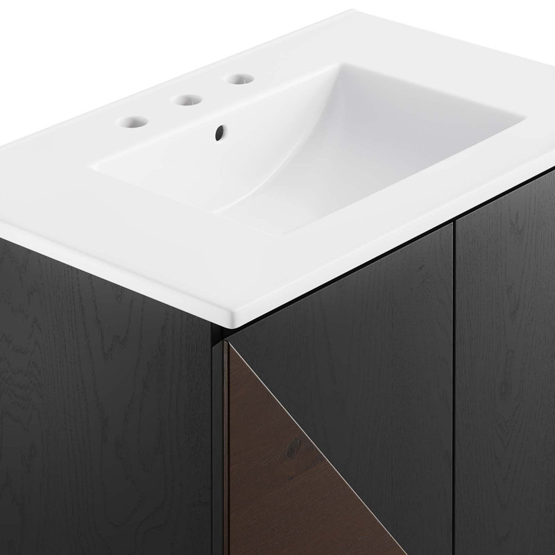 Meuble-lavabo sur pied simple Alchimist de Modway, Blanc, 30"