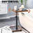 C Table End Table Adjustable Height,C Shaped End For Couch,Snack Tables,360°Swivel TV Tray Sofa Table,Tables That Slide Under,Coffee Sidetable, Walnut Color