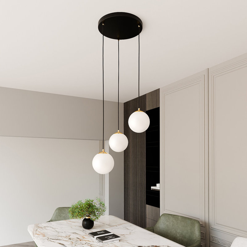 Ezhno 3 - Light Cluster Pendant, Black