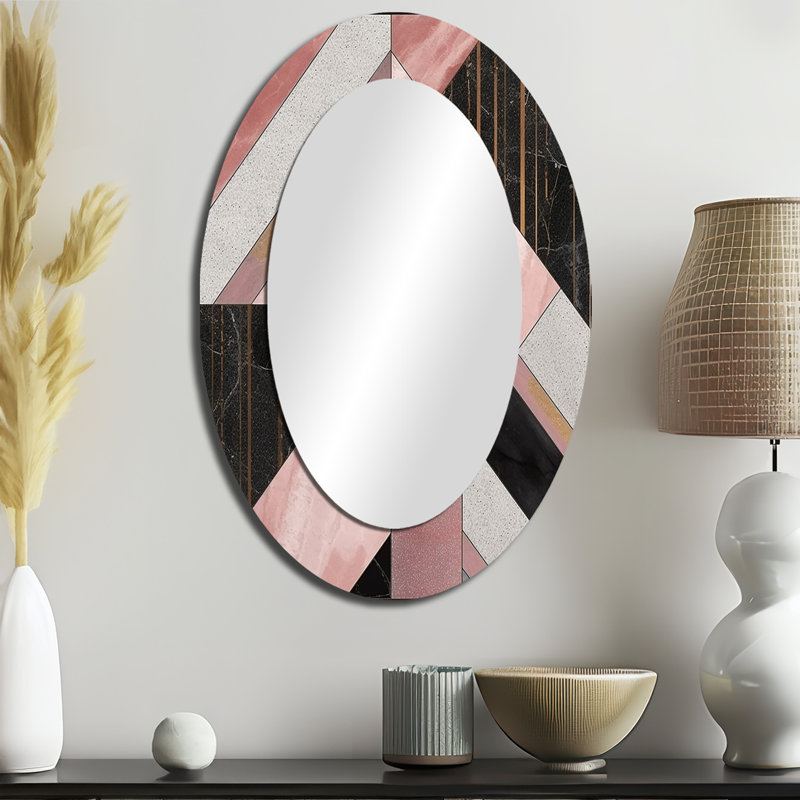 Kincheloe - Miroir abstrait en métal, 36 po x 24 po