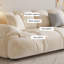 Coussin modulaire beige en polyester-1700255126
