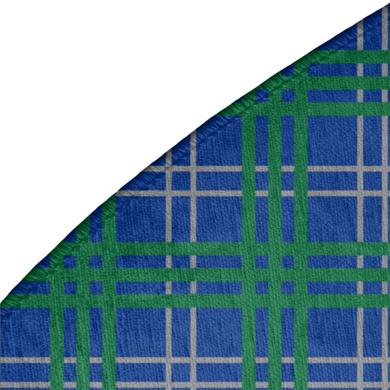 Plaid Indoor Rug, Round 5'