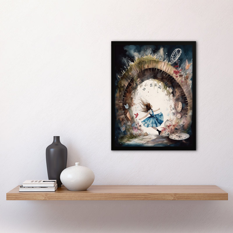 Alai Alice In Wonderland Rabbit Hole Whimsical - Single Picture Frame Print