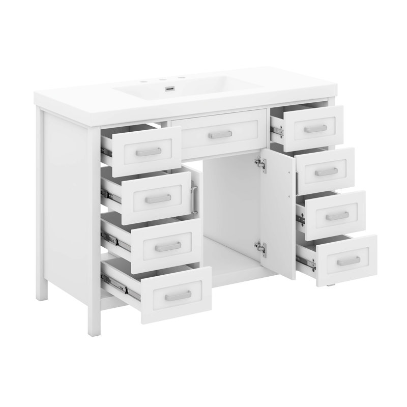 Meuble-lavabo 48 po avec lavabo 48 po, Blanc