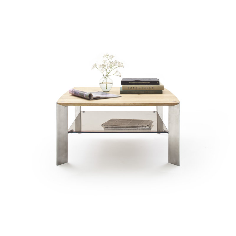Criner Four Leg Coffee Table with Storage, 41cm H x 80cm L x 80cm W
