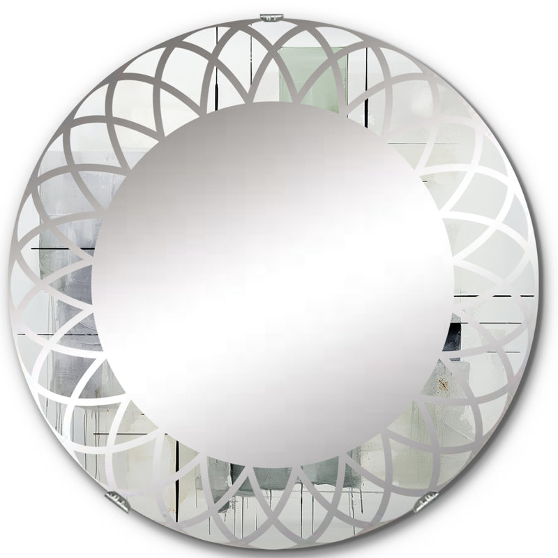 Everie - Miroir mural moderne rond, 24 po x 24 po