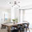 6-Light Modern Brushed Nickel Semi-Flush Ceiling Light, Dimmable & Compact, Perfect for Kitchen, Dining & Bedroom