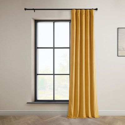 Matra Plush Velvet Room Darkening Curtain Panel