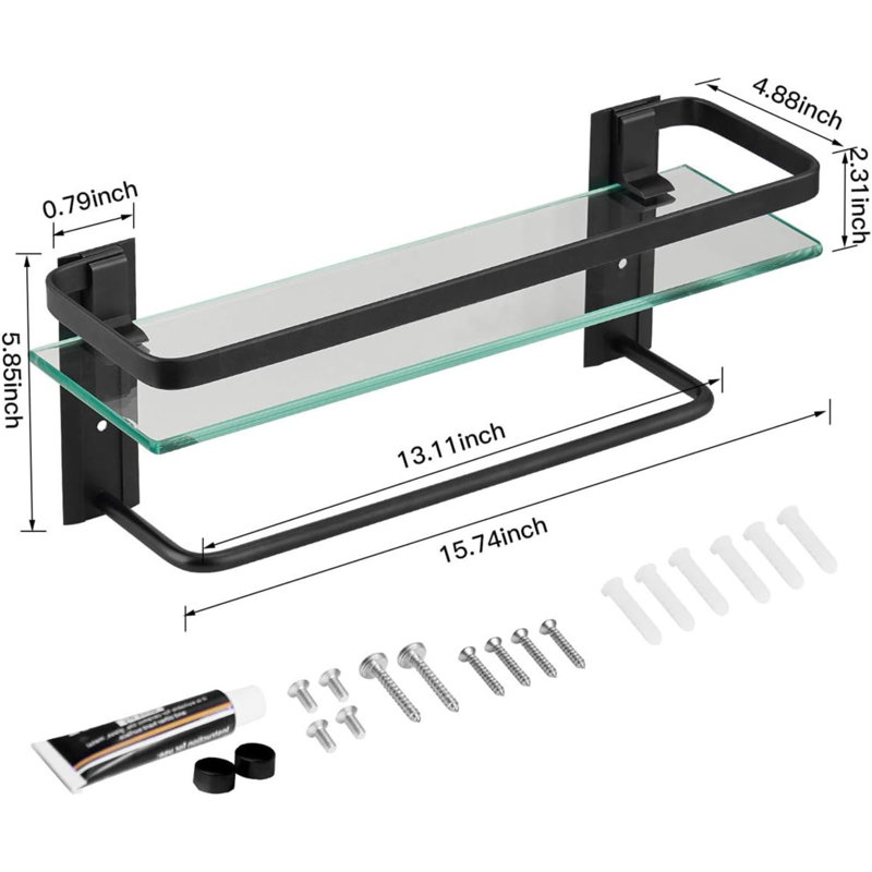 Balmir Glass Floating Shelf