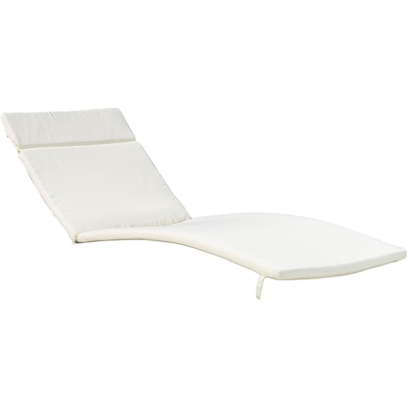 (1PCS) Salem Outdoor Chaise Lounge Cushion (Without Chaise Lounge), 1, Beige White
