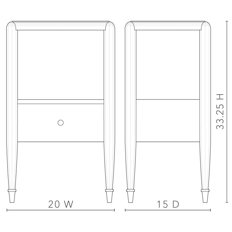 Lilian 1-Drawer End Table
