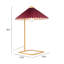 Lampe de table Dermott rouge et or