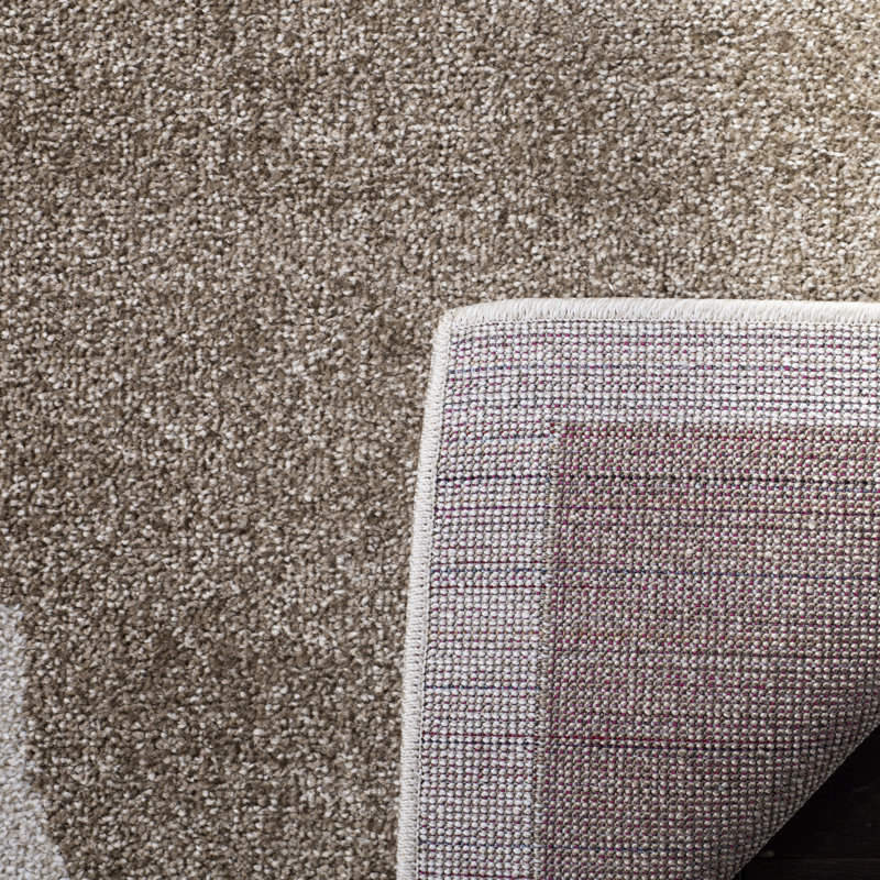 Ammundsen Geometric Wheat / Beige Area Rug, Rectangle 3' x 5'