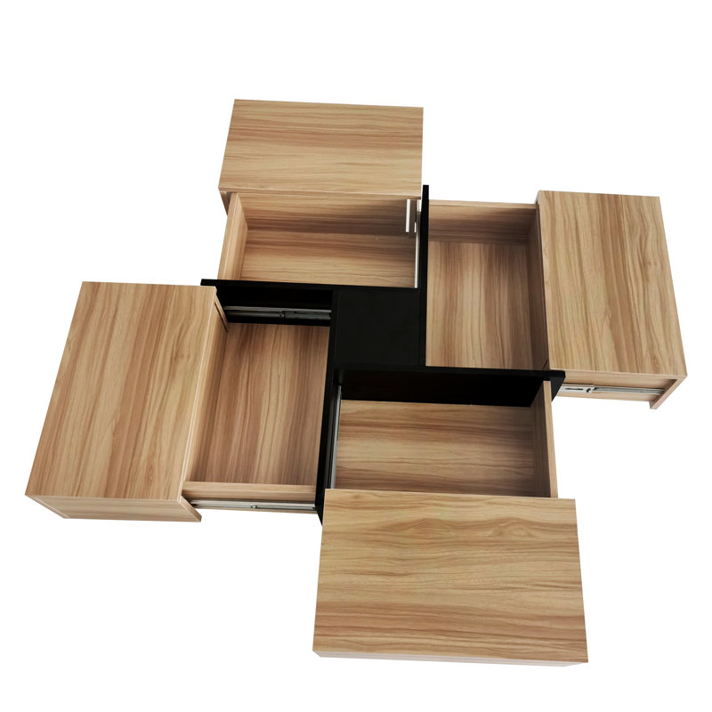 Table basse extensible moderne Modern, Brun