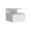 Table de chevet flottante, table de bout, tiroir de table d'appoint, tablettes ouvertes - blanc-298882595