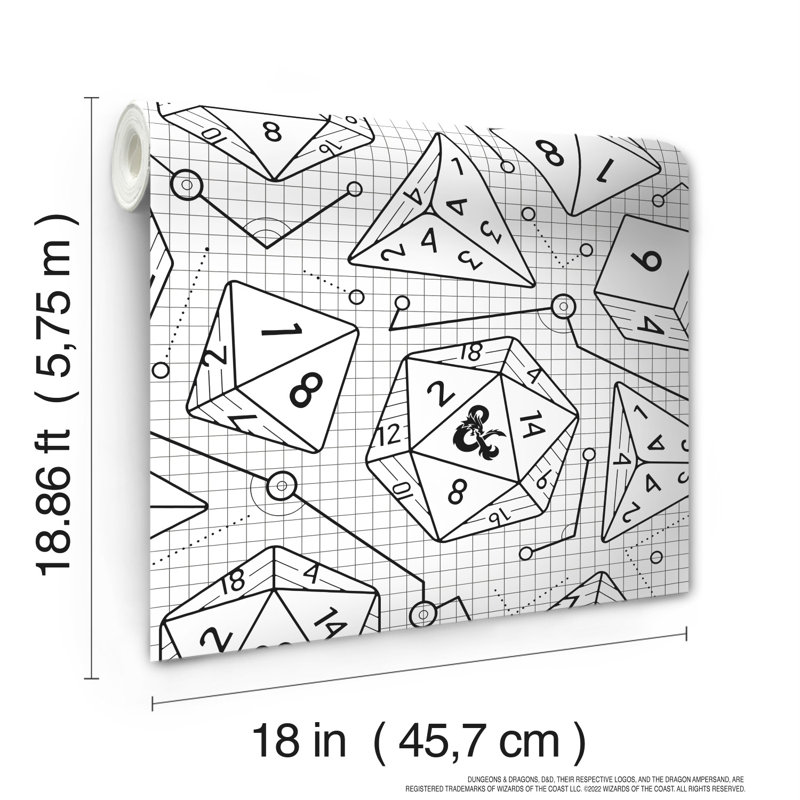 Papier peint adhésif Dungeons & Dragons, Blanc