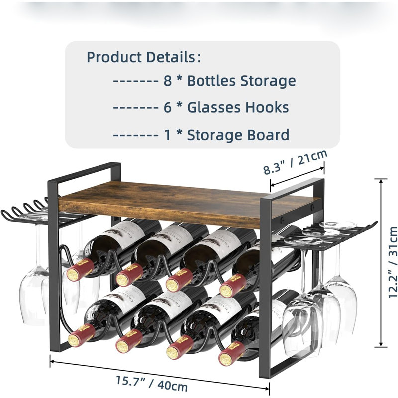 Metal Desktop Wine Rack