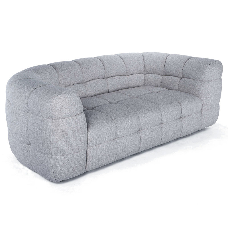 Melange Tufted Curved Sofa