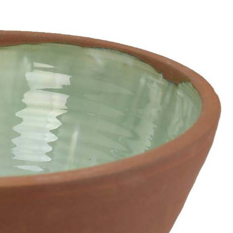 Bol décoratif Hino, texture de peinture dégoulinante de 14 pouces, céramique brune