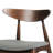 2 - Piece Of Retro Rubberwood Dining Chairs With Ergonomic Back For Comfort, Gray And Walnut Colors, Stable Structure Pack Chairs, Long Term Material Filled Seats-963495191-963495190