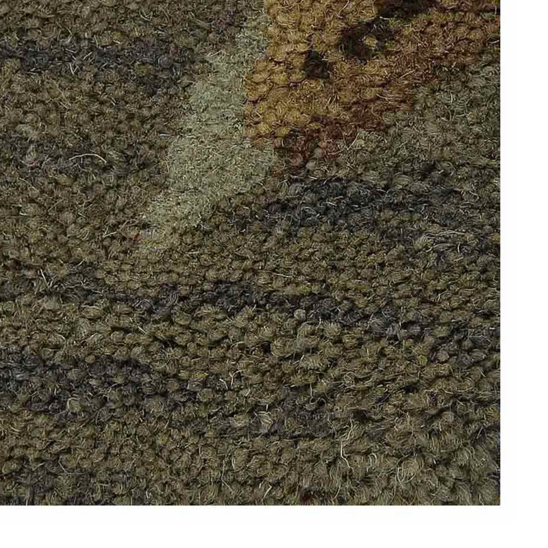 Hand Tufted Wool Eco-Friendly Area Rugs - Rectangle, Green Color, Floral Modern Design, High Pile Thick Handmade Anti Skid Area Rugs for Living Room, Bed Room