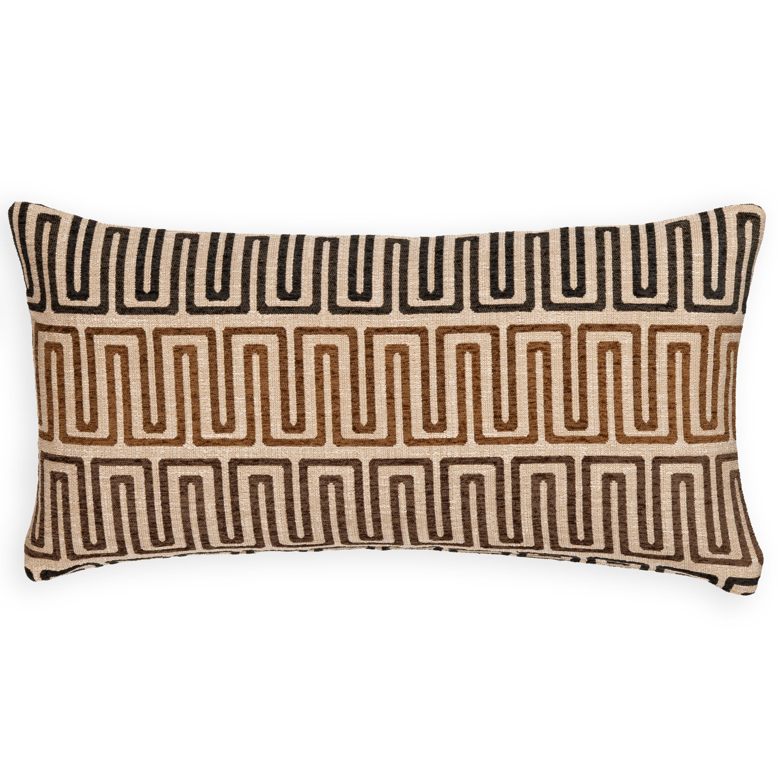 Throw Pillow, Square 20", Polyester, Charbrown Geometric