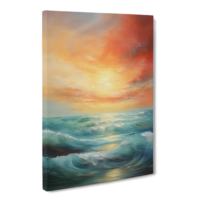 Seascape Abstract Art - Wrapped Canvas, 76cm H x 50cm W x 3cm D