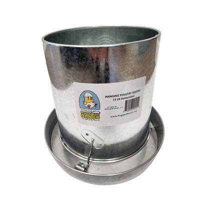 Rugged Ranch Metal Chicken Feeder 15 Lb. Capacity