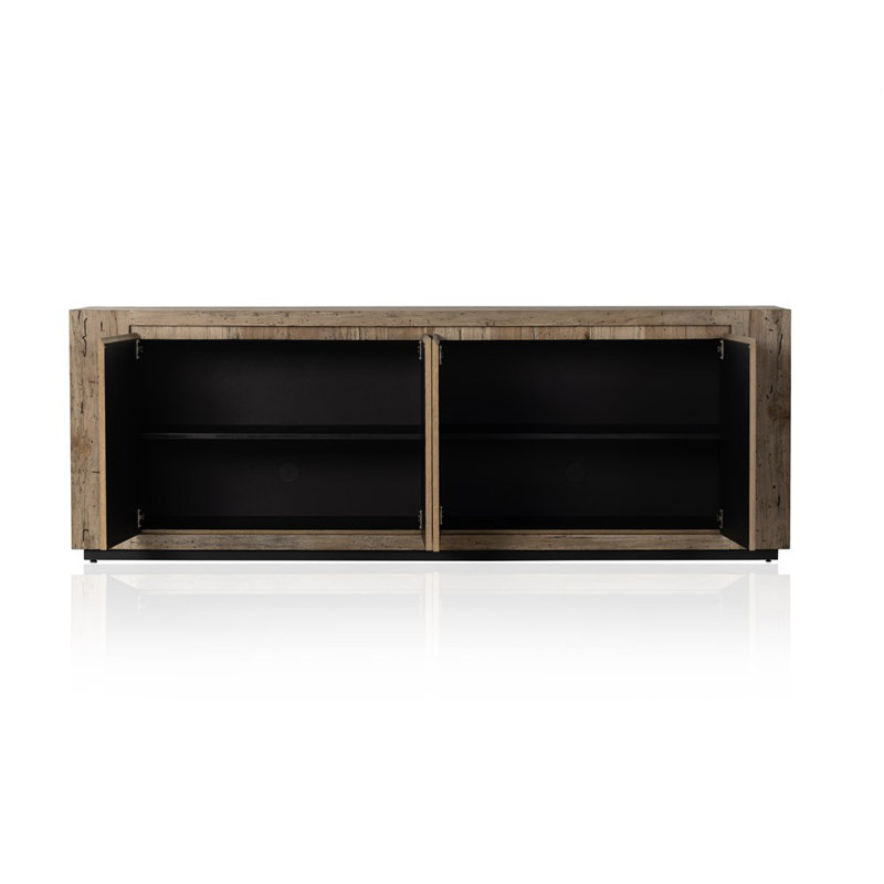 Abaso 94.5'' W Sideboard, Rustic Wormwood Oak