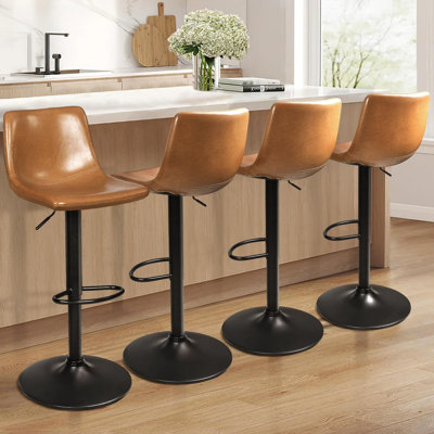 Set of 4 Adjustable Bar Stools