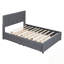 Lit plateforme double tapissier double avec 2 tiroirs et 1 lit gigogne simple-641486772-641486773