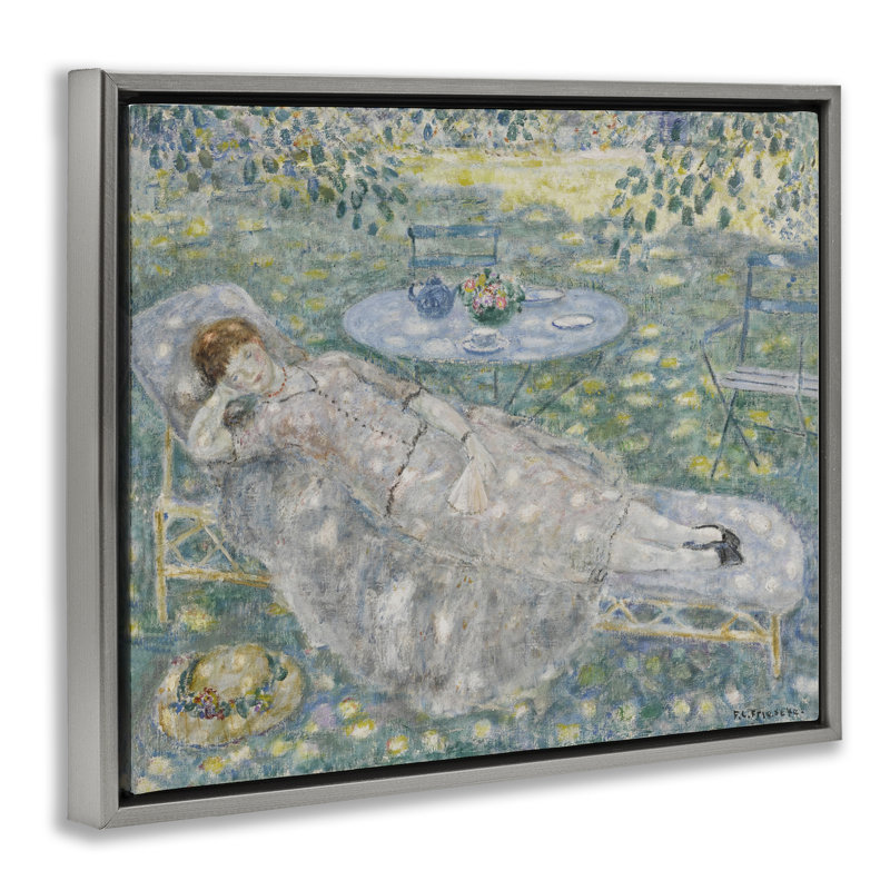 Art mural classique sur toile flottante encadrée, portrait classique de Frieseke par one1000paintings, H 25 po x l 31 po
