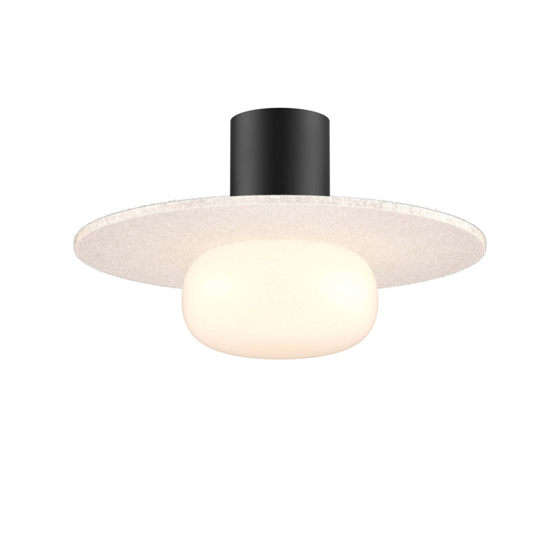 Pillar 8 Inch Modular Flushmount, White/Light Beige