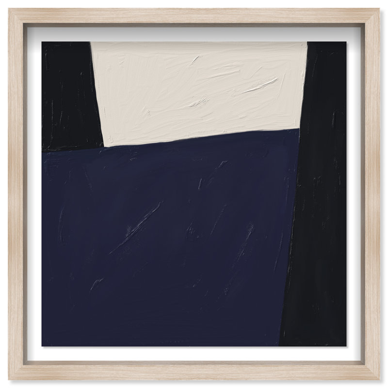 In Blue II Print by Oliver Gal, 31.5"H x 31.5"W, Natural Oak Shadowbox