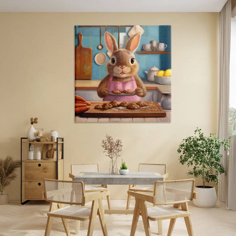 Mme. Bunny Bakewell, toile par Lucia Heffernan, H 36 po x l 36 po