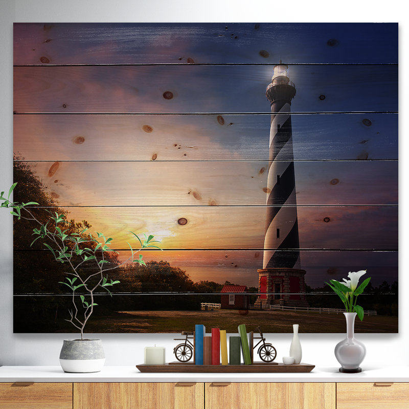 Photographie « sea & shore nautique cape hatteras », H 36 po x l 46 po x P 1,5 po, Bois