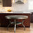 Transitional Solid Wood Round Dining Table With Shelf In Gray Grey Shelf, Modern Design
